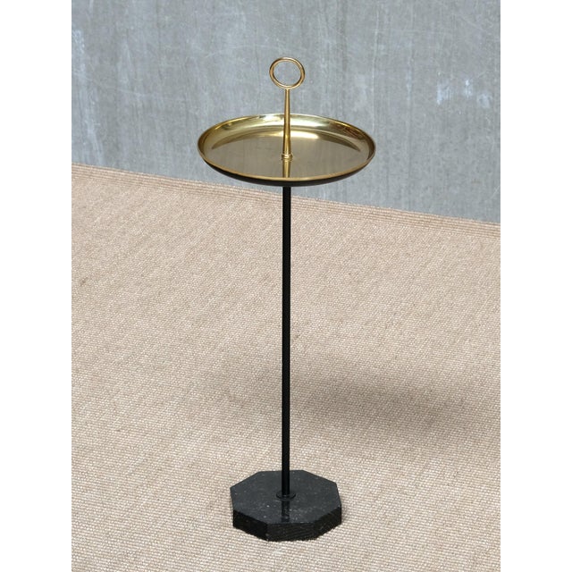 Mid-Century Modern Drinks Table in Brass and Black Granite by Gunnar Ander for Ystad Metall, 1950s For Sale - Image 3 of 10
