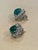 Arts & Crafts 12 Ct Natural Emerald Zambia Cabochon & 4 Ct Diamond Stud Earring 14 KW Gold For Sale - Image 3 of 18