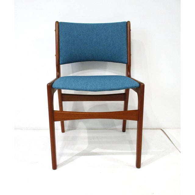 Mid-Century Modern Erik Buch Teak Upholstered Dining Chairs Model 89 Denmark For Sale - Image 3 of 13