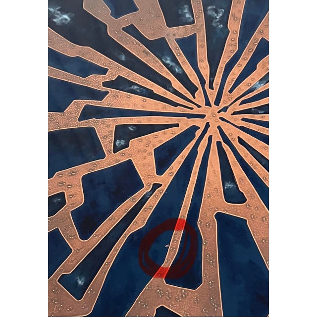 Enamel & Copper Coffee Table, 1960s For Sale - Image 10 of 12