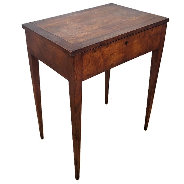 Wood Early 19th C Continental Walnut Lift Top Lady’s Desk Vanity Table For Sale - Image 7 of 18
