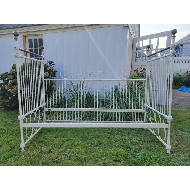 Early 20th Century Vintage Iron Daybed For Sale - Image 11 of 11
