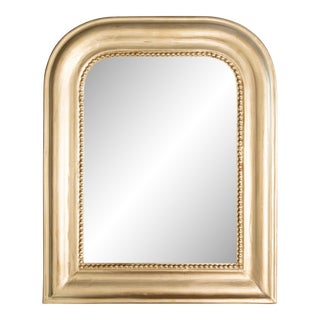 19th Century Petite French Louis Philippe Beaded Giltwood Mirror For Sale