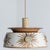 Flat Round Brown Ceramic Pendant Light, Denmark, 1970 For Sale - Image 4 of 17