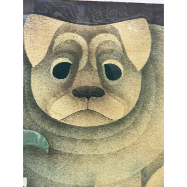 Folk Art Carol Jablonsky Chinese Dog Lithograph, Signed For Sale - Image 3 of 12