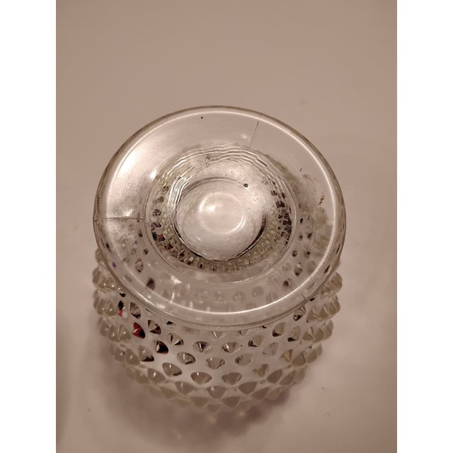 Fenton Art Glass Company Vintage Fenton Moonstone Hobnail Glass Bowl White Clear Ombrè Art Glass For Sale - Image 4 of 7