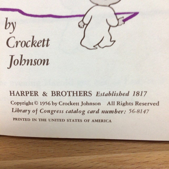 Children's First Edition Hardcover Copy of the Children's Book Harold's Fairy Tale by Crockett Johnson For Sale - Image 3 of 9