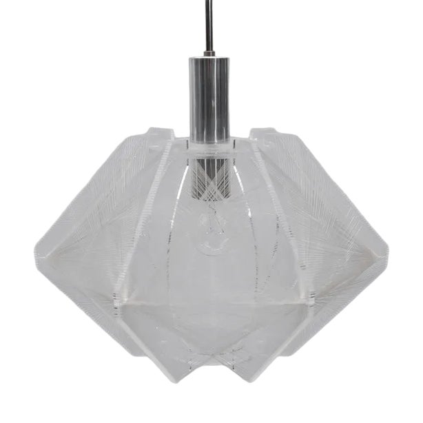 German Nylon Thread Pendant Lamp attributed to Paul Secon for Sompex, 1960s For Sale