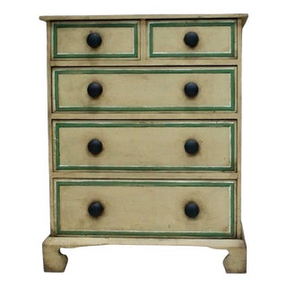 Antique Victorian Hand-Painted Pine Chest of Drawers, 1880 For Sale
