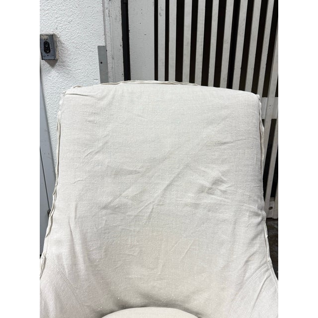 Textile Verellen Norah Slipcover Swivel Glider For Sale - Image 7 of 12