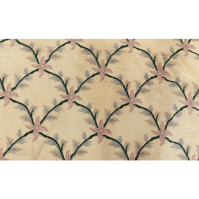 One-of-a-kind Vintage Portuguese Needlepoint Carpet For Sale - Image 4 of 10