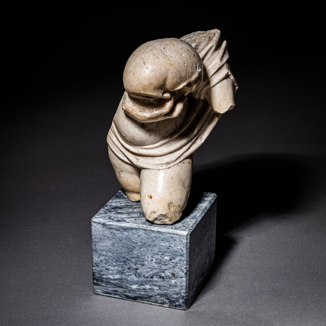 Fragment of a Bacchant with Wineskin, 17th-18th Century, Marble For Sale - Image 5 of 7