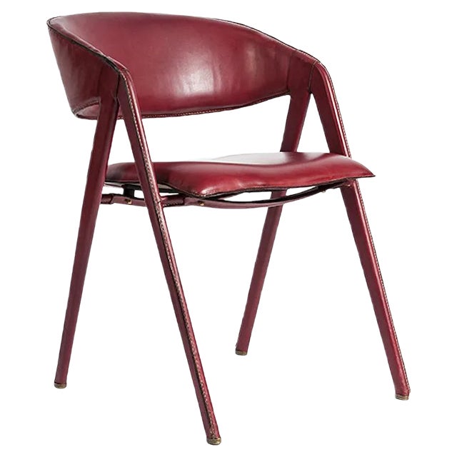 Vintage Office Chair by Jacques Adnet For Sale