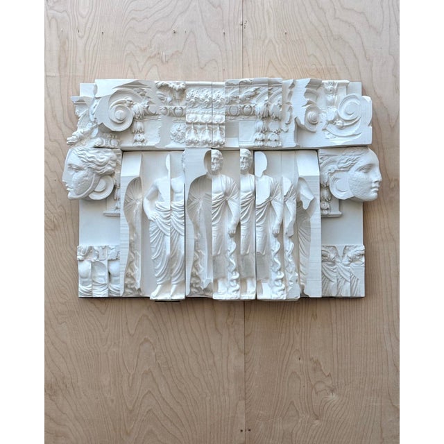 Vintage White Relief Sculpture Panel For Sale - Image 11 of 12