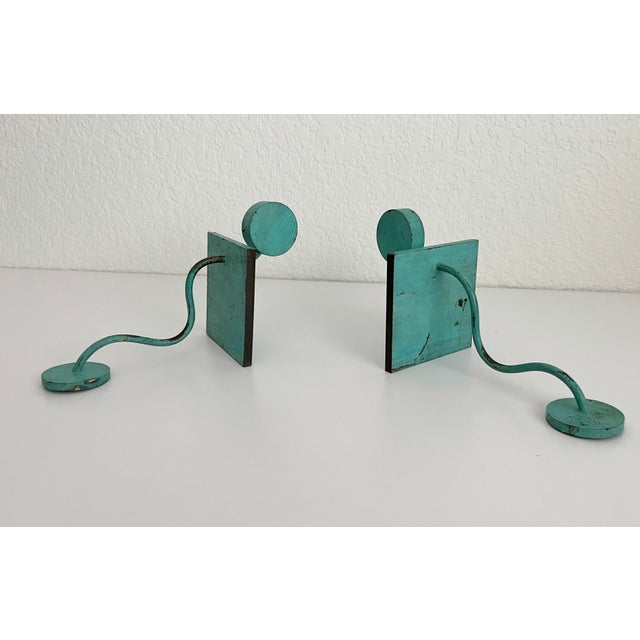 Postmodern Verdigris Bookends - A Pair For Sale - Image 10 of 10