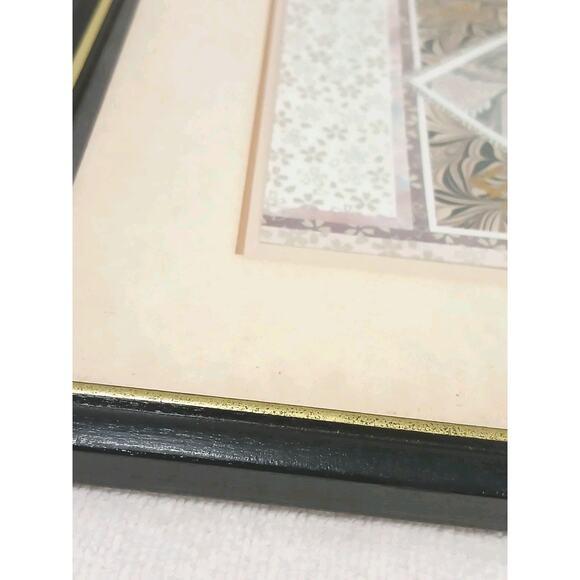 1960s Exotic 3d Foil Watercolor Art Star of David Artist Signed Framed Gold Handpainted For Sale - Image 12 of 16