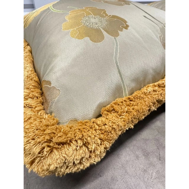 Vintage Floral Satin & Tapestry Pillows - Set of 3 For Sale - Image 11 of 14