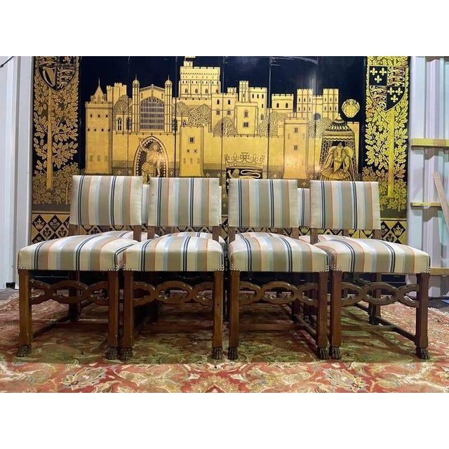 Renaissance Style Oak Chairs, Set of 8 For Sale - Image 10 of 10