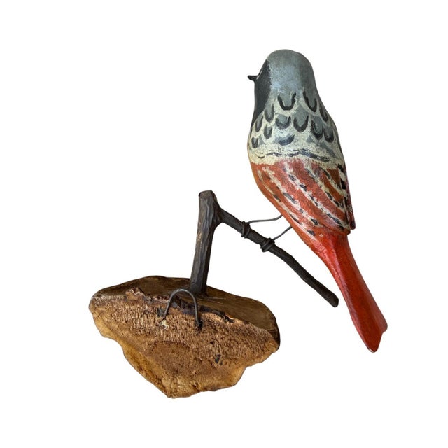 Folk Art Wood Carved Austrian Bird Vintage #66 For Sale - Image 3 of 4