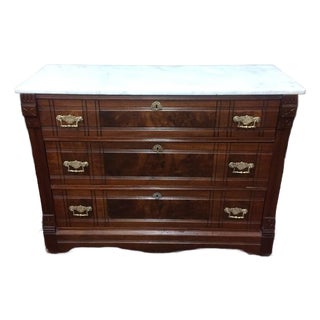 Antique Marble Top Dresser, Victorian Dresser For Sale