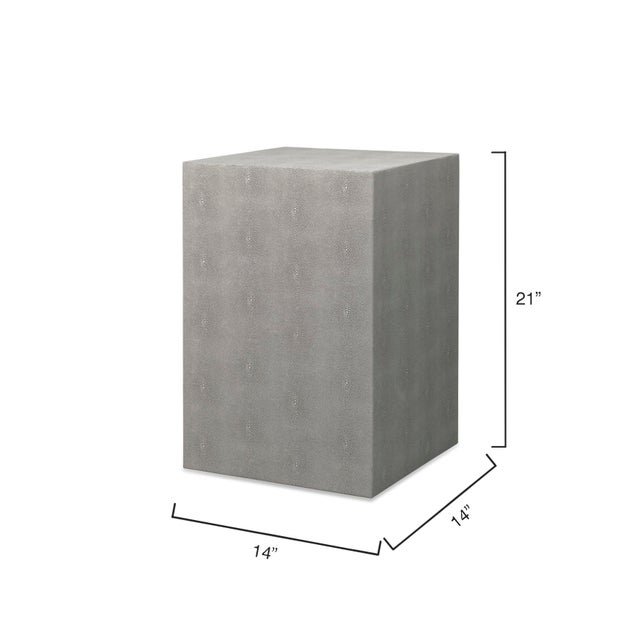 Transitional Structure Square Side Table in Grey For Sale - Image 3 of 5