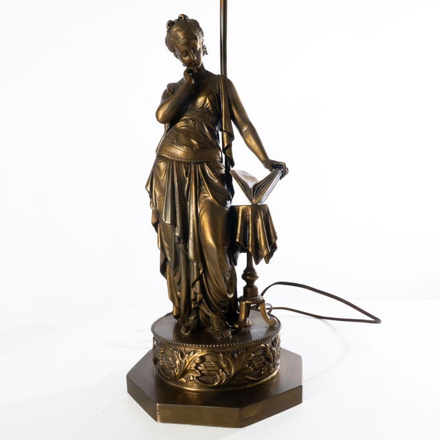 Early 20th Century Pair of Classical Form Figural Lamps For Sale - Image 15 of 18