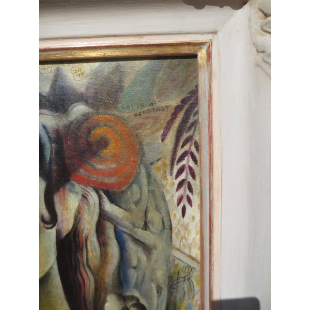 Paint Louis Ferstadt Painting of the Demi Mode Female Impersonator Circa 1930s For Sale - Image 7 of 11