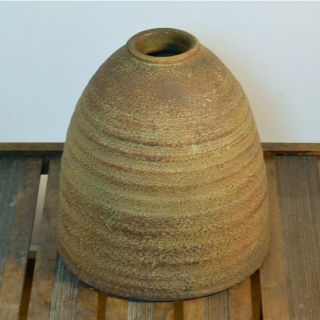 Ceramic Sculptural Studio Pottery Vase in Beehive Shape For Sale - Image 7 of 10