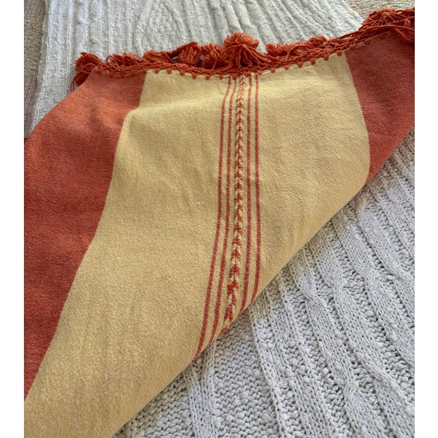 Vintage Large Cotton Linen Coverlet or Tablecloth For Sale In Sacramento - Image 6 of 8
