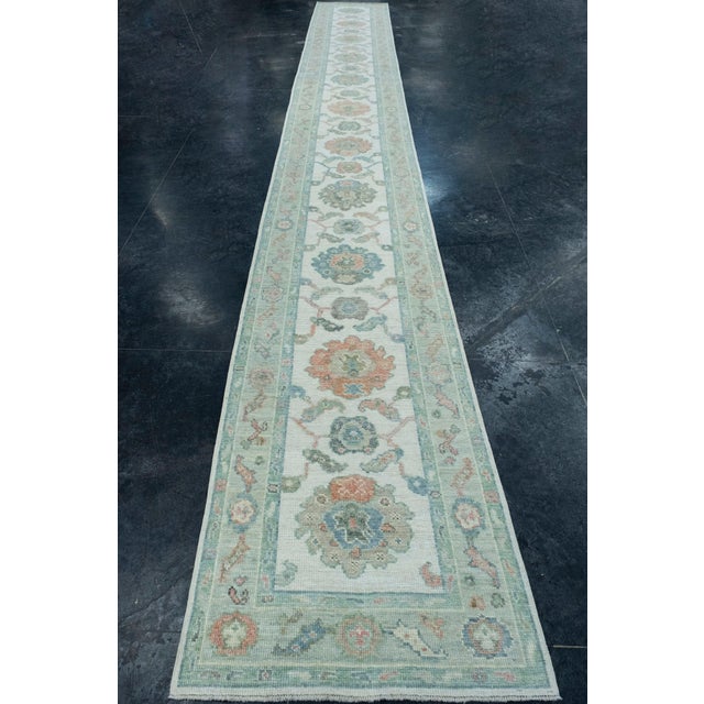 Turkish Oushak Runner Rug 2'9" x 22'4" #17477 Explore a curated collection of hallway runners, wool rugs, and handmade...