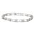 0.48ctw Diamond Bar Link Bracelet 14k White Gold 7" 3.5mm For Sale