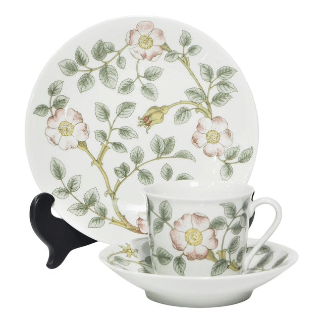 Jackie Lynd Coffee Cup with Saucer and Plate from Rörstrand, 1970s, Set of 3 For Sale