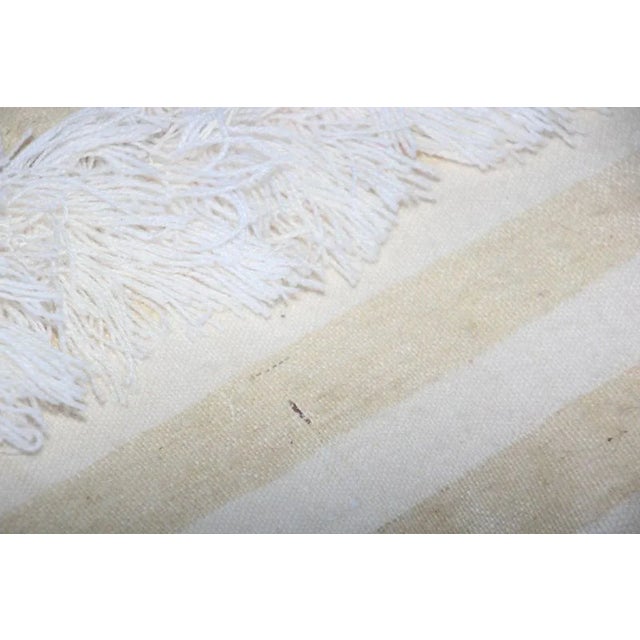 Moroccan Floor Pillow Bohemian Pouf With Silver Sequins and Long Fringes For Sale - Image 12 of 13