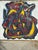 Abstract 1980s Mid-Century Geometric Painting For Sale - Image 3 of 6