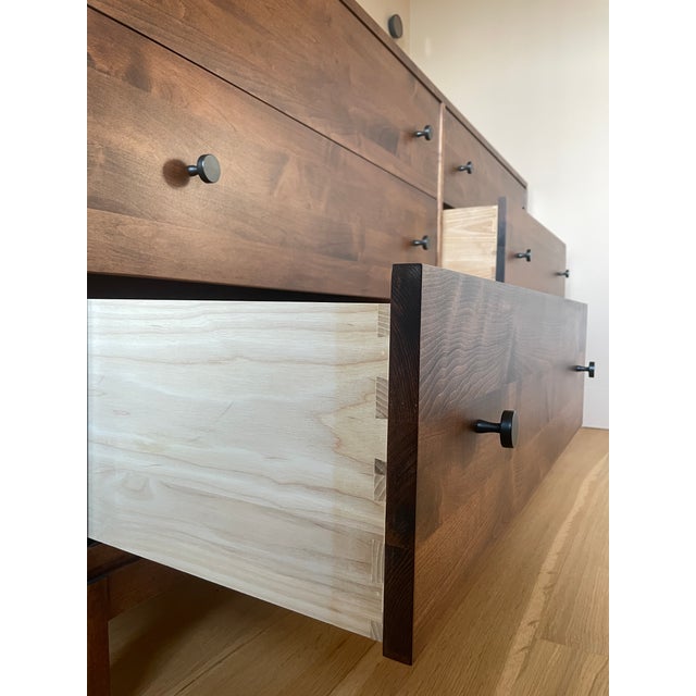 2020s Solid Maple Wood Gat Creek Gerard 6-Drawer Dresser (Kettle Stain) For Sale - Image 5 of 5