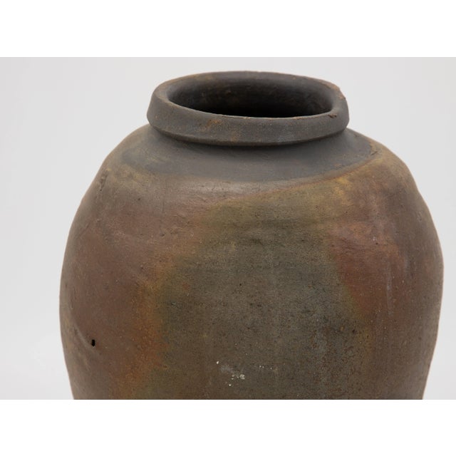 Brown Earthenware Vase For Sale - Image 8 of 10