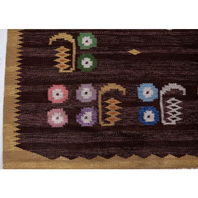 Vintage Swedish Flat-Weave Rug by Solveig Westerberg, at Doris Leslie Blau For Sale In New York - Image 6 of 9