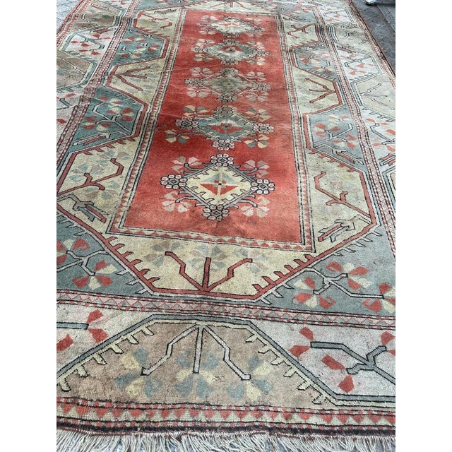 Large Vintage Distressed Turkish Kars Rug, 1980s For Sale - Image 6 of 15