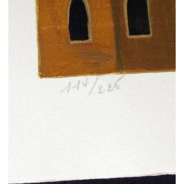 1970s 1970s "Venise" Jean Oosterlynck Signed and Numbered Modernist Italian Cityscape Lithograph For Sale - Image 5 of 5