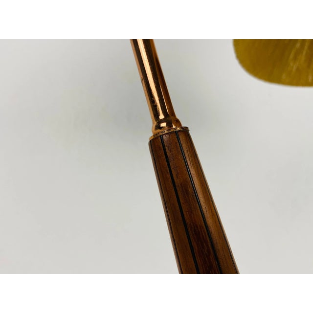 Mid-Century Teak and Rattan Table Lamp from Temde, 1970s For Sale - Image 9 of 14