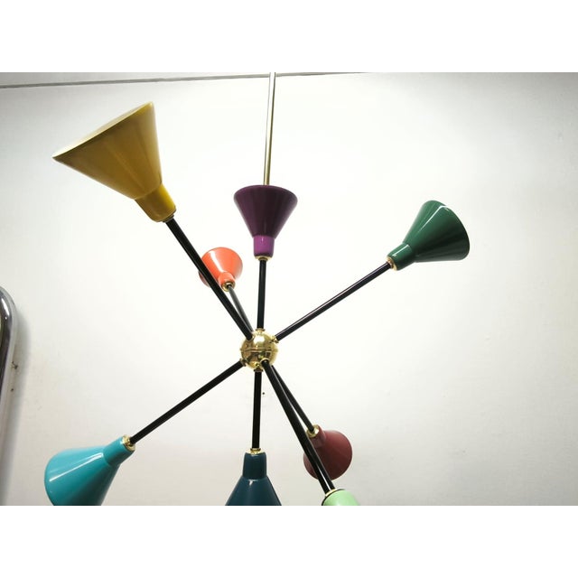Vintage Metal Sputnik Light, 1960s For Sale - Image 10 of 17