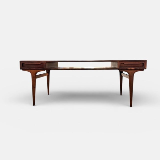 Vintage Danish Coffee Table with Drawers by Johannes Andersen for CFC Silkeborg, 1960s For Sale - Image 13 of 13