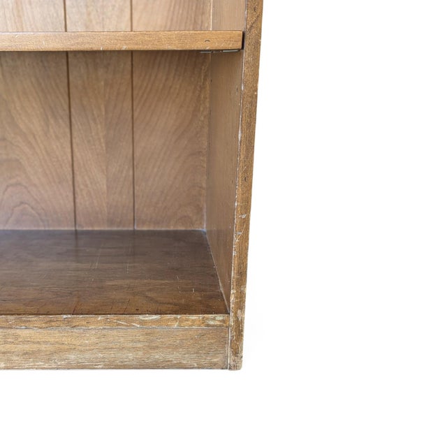 1970s Japanese Veneered-Plywood Bookcase With Adjustable Shelves and Dividers For Sale - Image 10 of 18