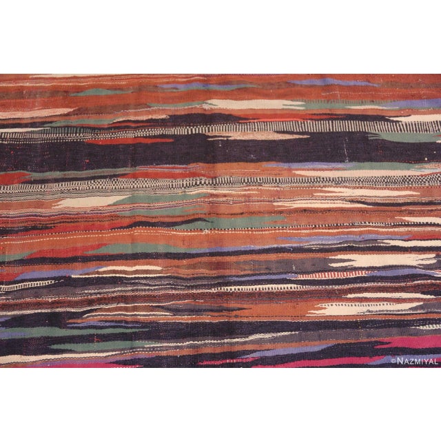 Nazmiyal Collection Gallery Colorful Vintage Moroccan Kilim Rug For Sale - Image 10 of 10