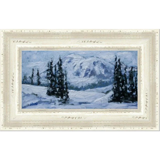 "Mt. Rainier Paradise" Contemporary Winter Landscape Oil Painting For Sale - Image 9 of 12