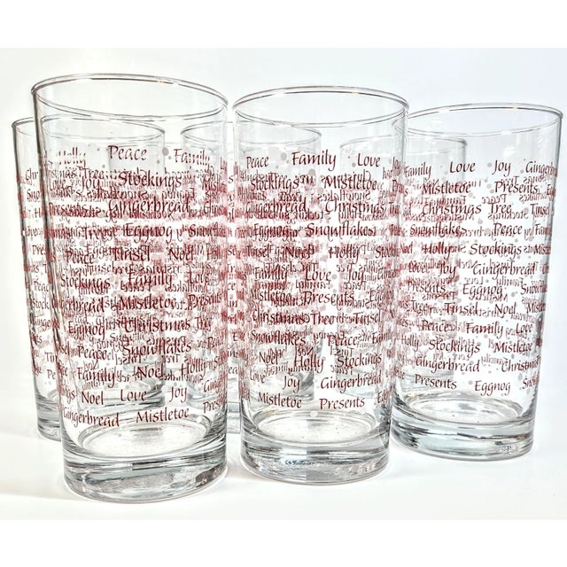 Holiday Greetings Tumblers- Set of Eight For Sale - Image 11 of 11