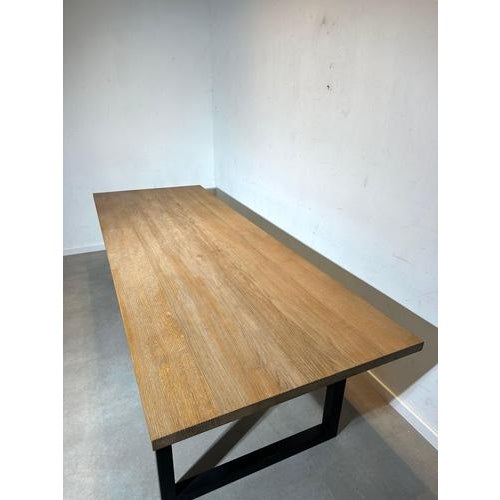 Dining Table with Oak Top from Grutman For Sale - Image 3 of 7