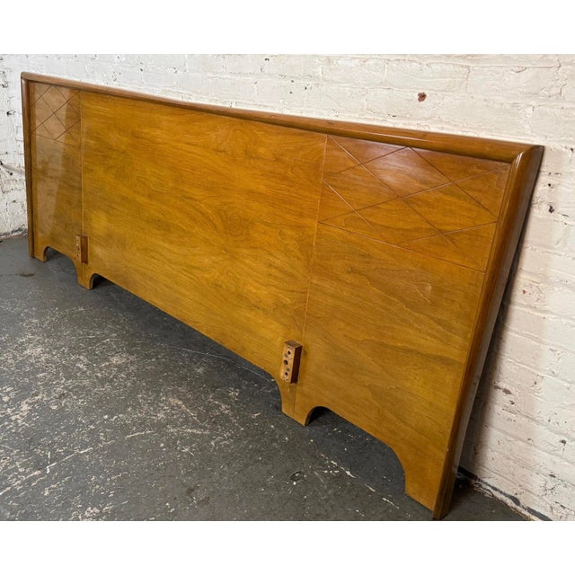Mid-Century Modern King Size Mid-Century Modern Bow-Shaped Headboard For Sale - Image 3 of 8