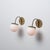 Metal Vintage Italian Brass Wall Lamps with Green Details and Opaline Globes, 1950s, Set of 2 For Sale - Image 7 of 15