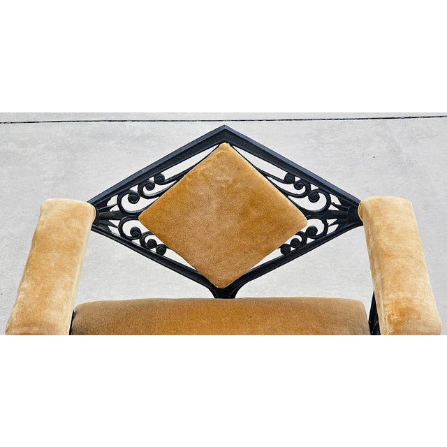 Vintage Art Deco Cast Iron “Paradise Bird” Vanity Chair / Dressing Stool For Sale - Image 11 of 18